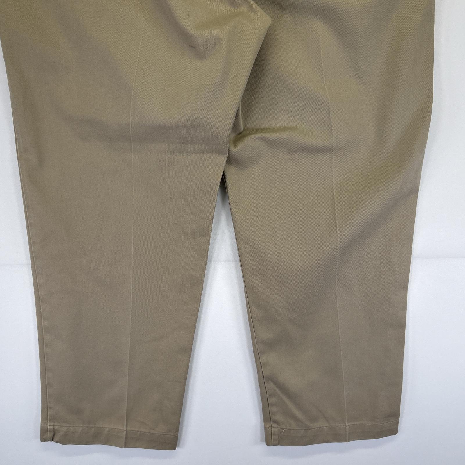 古着 80s/80年代 ヴィンテージ USA製 ワークパンツ チビタグ センタープレス 大きいサイズ w44 L30 ベージュ メンズ 古着 80s/80年代 ヴィンテージ USA製 ワークパンツ チビタグ センタープレス 大きいサイズ w44 L30 ベージュ メンズ