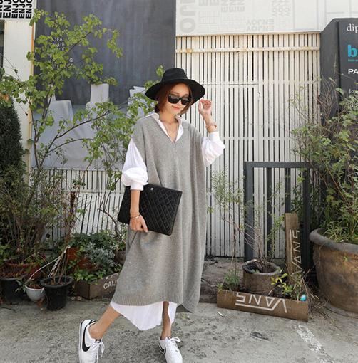 ワンピース 半袖 春 秋 冬 カジュアル ロング ニット ワンピ ロング丈 Vネック BIGシルエット ワイド 灰色 グレー ピンク ワンサイズ 大きめ ビッグサイズ ゆったり ゆる シンプル カジュ ワンピース 半袖 春 秋 冬 カジュアル ロング ニット ワンピ ロング丈 Vネック BIGシルエット ワイド 灰色 グレー ピンク ワンサイズ 大きめ ビッグサイズ ゆったり ゆる シンプル カジュ