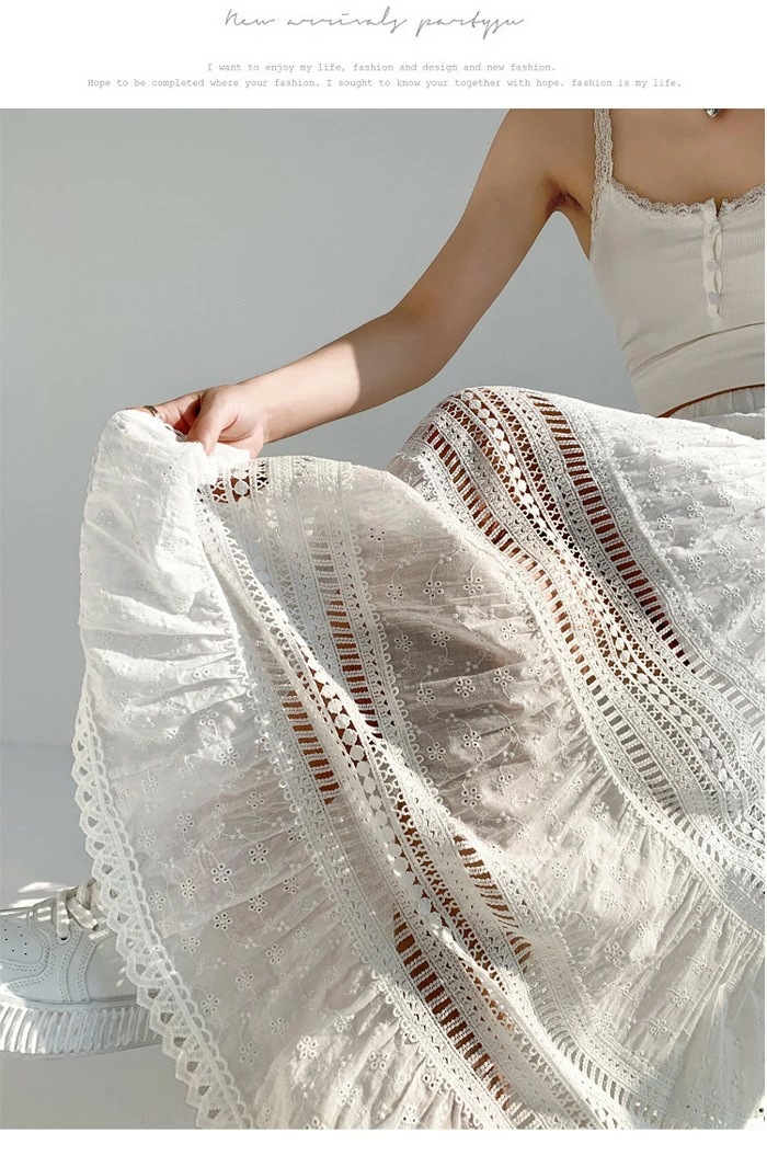 マキシ丈スカート 総レース Aライン 大人 カジュアル 春夏 透け感 きれいめ レディース 透かし編み 涼しい ゆったり ゴムウエスト リゾート ロングスカート 海 サマー ビーチ 20代 30代 4 マキシ丈スカート 総レース Aライン 大人 カジュアル 春夏 透け感 きれいめ レディース 透かし編み 涼しい ゆったり ゴムウエスト リゾート ロングスカート 海 サマー ビーチ 20代 30代 4