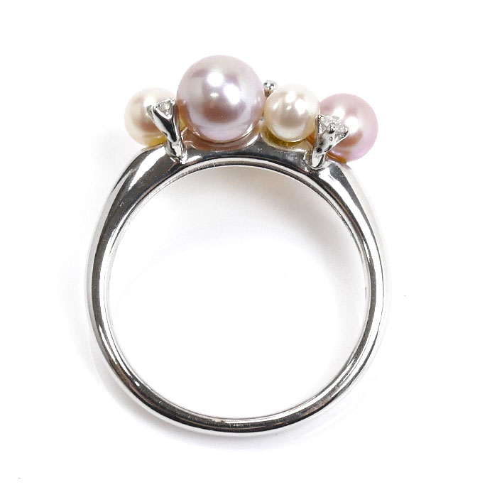 MIKIMOTO ミキモト K18WG ホワイトゴールド ペルリータ リング・指輪 パール約3.5-5.5mm ダイヤモンド0.05ct 11号 4.2g レディース 中古 美品 MIKIMOTO ミキモト K18WG ホワイトゴールド ペルリータ リング・指輪 パール約3.5-5.5mm ダイヤモンド0.05ct 11号 4.2g レディース 中古 美品