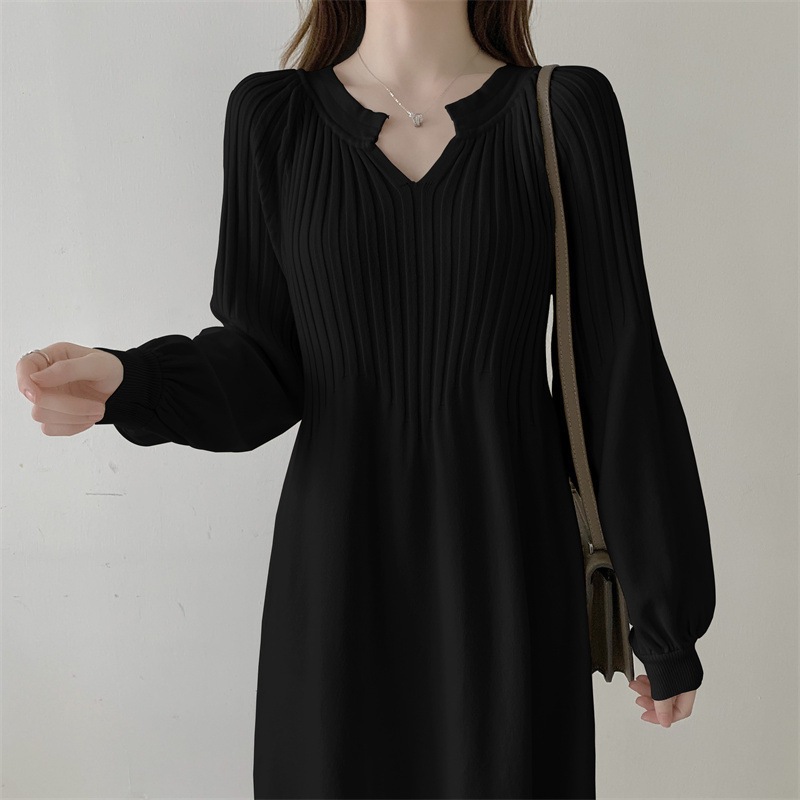 【1つ買うと10つ無料】秋と冬にはゆるいセーターのスカート秋と老人で海が還元されvネックニットドレス 【1つ買うと10つ無料】秋と冬にはゆるいセーターのスカート秋と老人で海が還元されvネックニットドレス