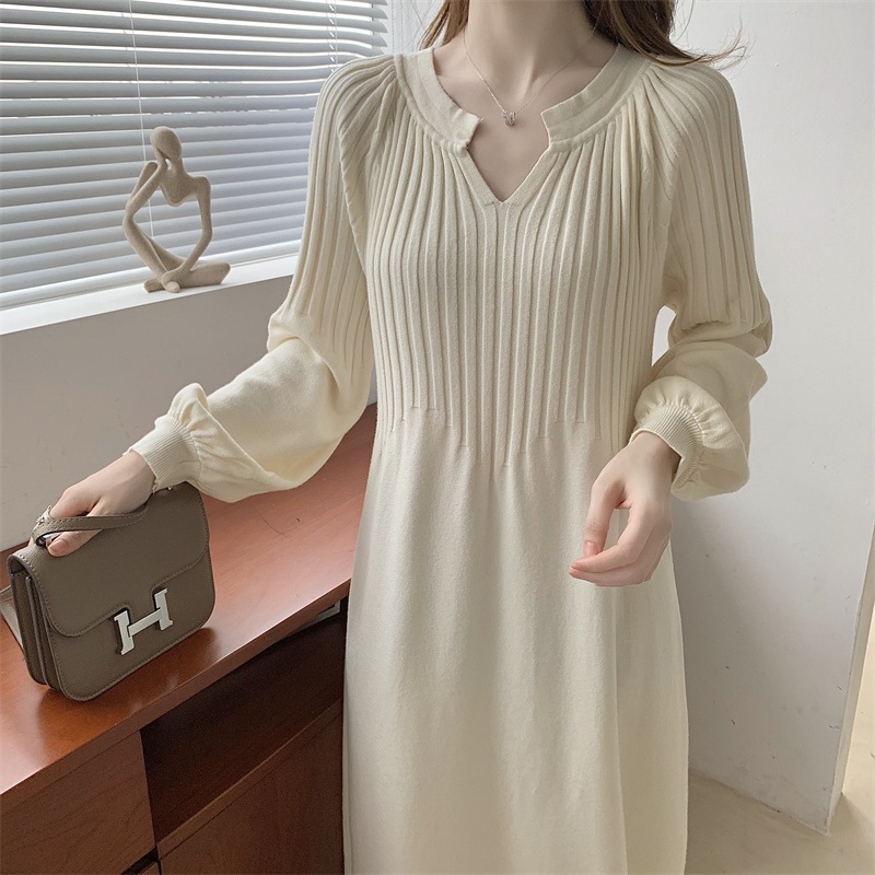 【1つ買うと10つ無料】秋と冬にはゆるいセーターのスカート秋と老人で海が還元されvネックニットドレス 【1つ買うと10つ無料】秋と冬にはゆるいセーターのスカート秋と老人で海が還元されvネックニットドレス