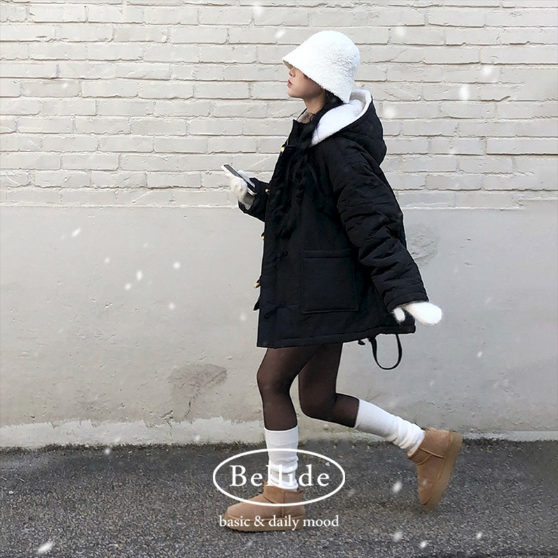 [MADE] フード付きオーバーフィットキルティングジャンパー jp1168