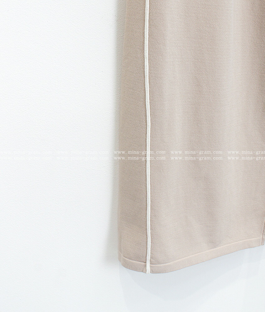 [メガ割りSALE]配色ドロストパイピングニットパンツ