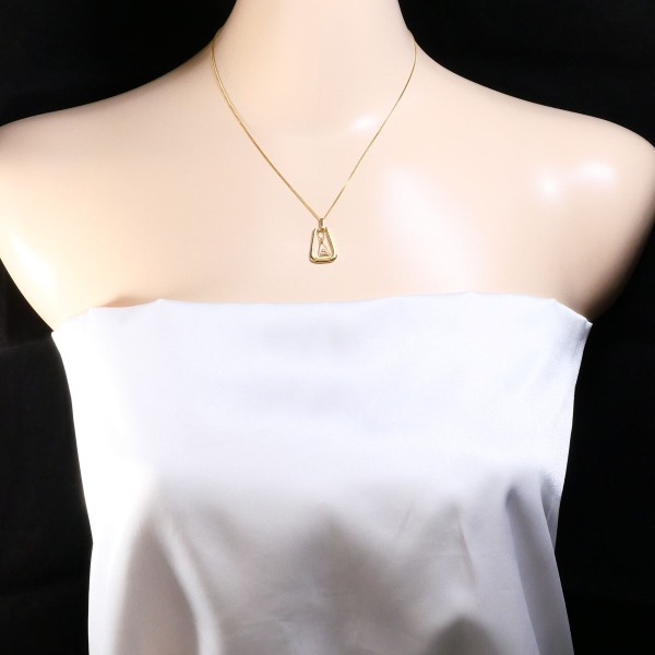 K18 18金 YG ネックレス ダイヤ 約40cm ジュエリー 中古 K18 18金 YG ネックレス ダイヤ 約40cm ジュエリー 中古