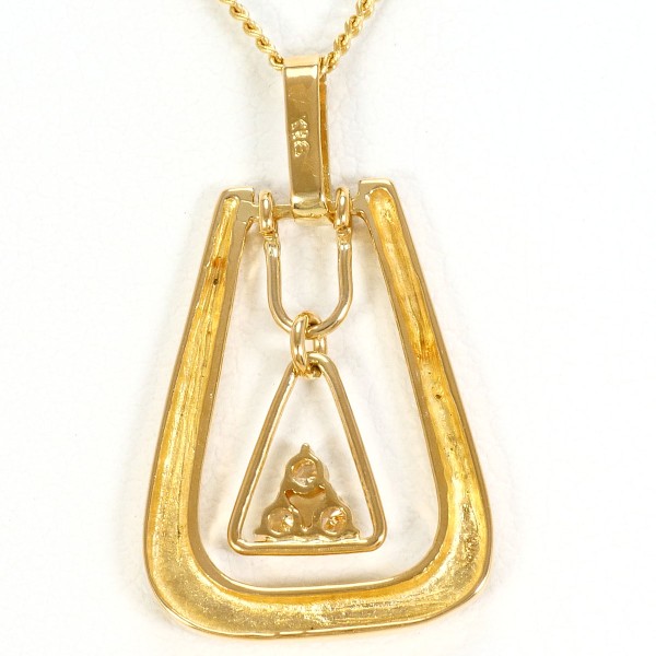 K18 18金 YG ネックレス ダイヤ 約40cm ジュエリー 中古 K18 18金 YG ネックレス ダイヤ 約40cm ジュエリー 中古