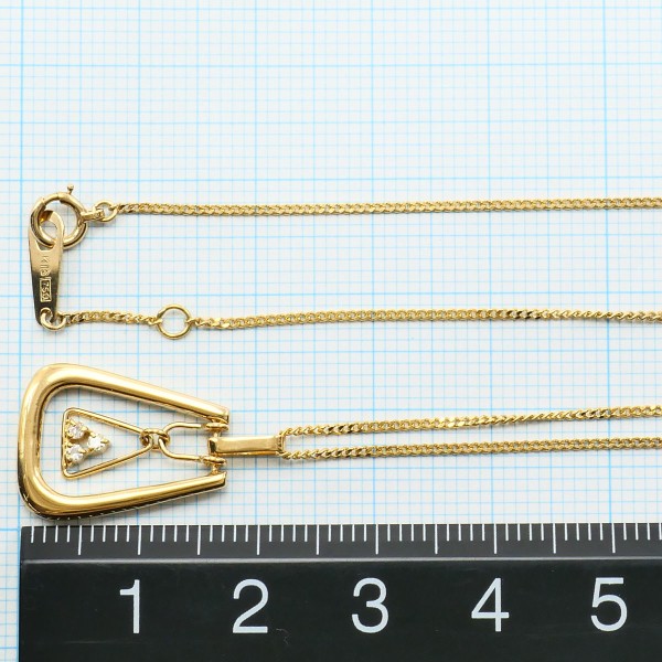 K18 18金 YG ネックレス ダイヤ 約40cm ジュエリー 中古 K18 18金 YG ネックレス ダイヤ 約40cm ジュエリー 中古