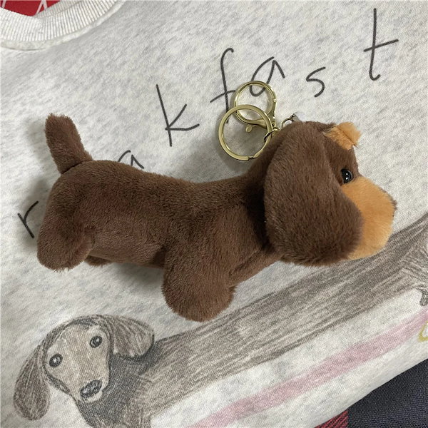 Qoo10] 韓国のかわいい漫画ダックスフントキーホル