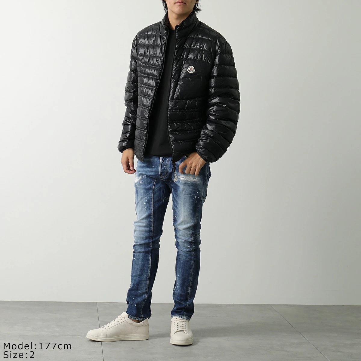 MONCLER モンクレール ダウンジャケット LEVECHE 1A00019 595GJ メンズ アイコンパッチ スタンドカラー 胸ポケット ナイロン 999 MONCLER モンクレール ダウンジャケット LEVECHE 1A00019 595GJ メンズ アイコンパッチ スタンドカラー 胸ポケット ナイロン 999