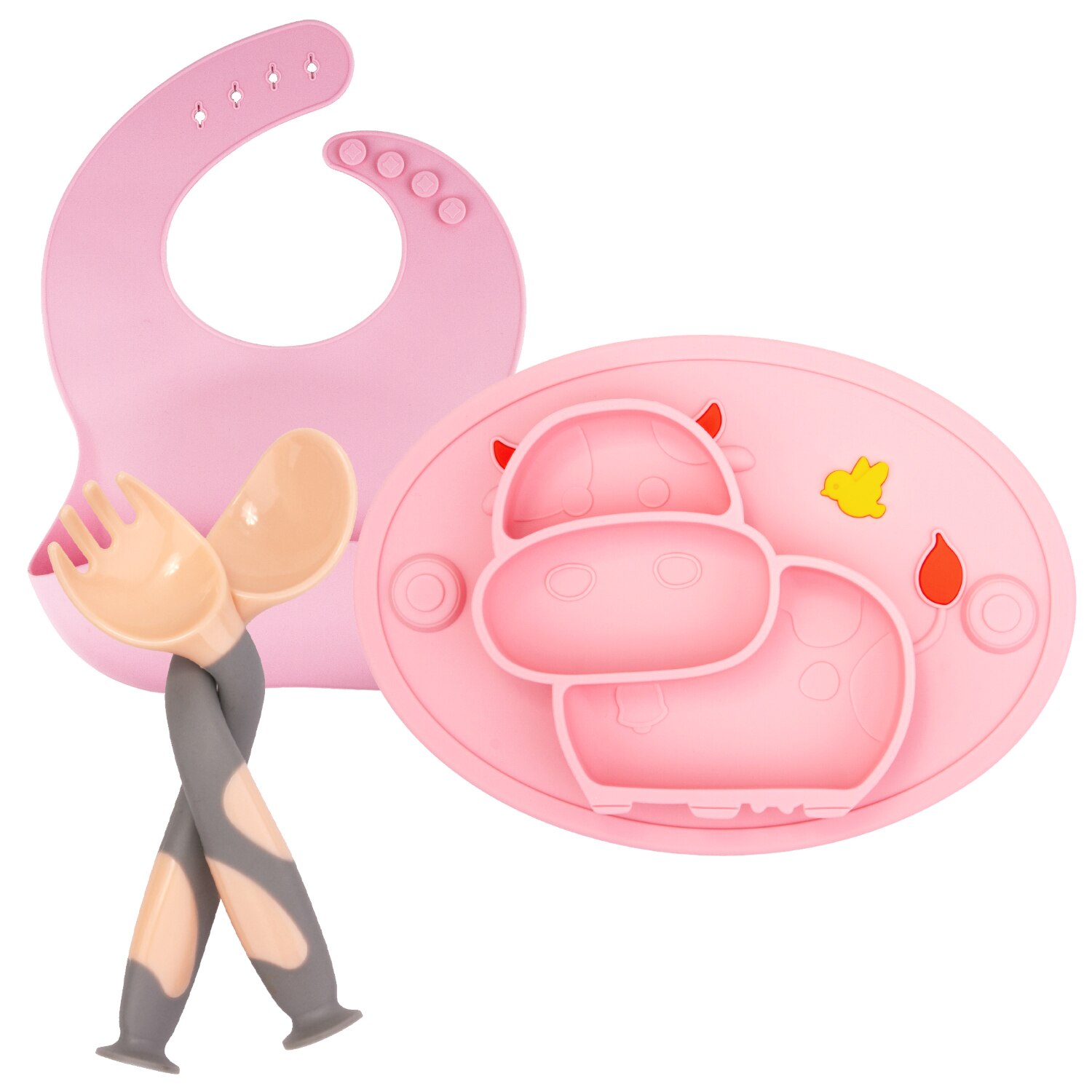 4個/セットベビーシリコンランチョンマット食器セット