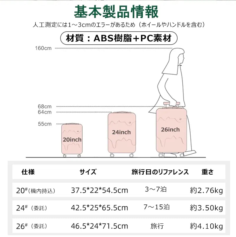 牛乳 ミルク アイスクリーム スーツケース Mサイズ 20インチ 24インチ 26インチ USBポート付き カップホルダー搭載 機内持込み可 4泊5日 子供 キャリーケース ジッパー おしゃれ かわい