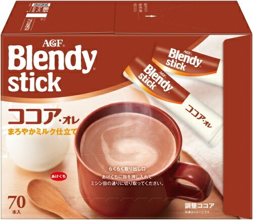AGF ブレンディ スティック ココア・オレ 210本 (70本入×3箱 まとめ買い) インスタント スティック ココア オレ