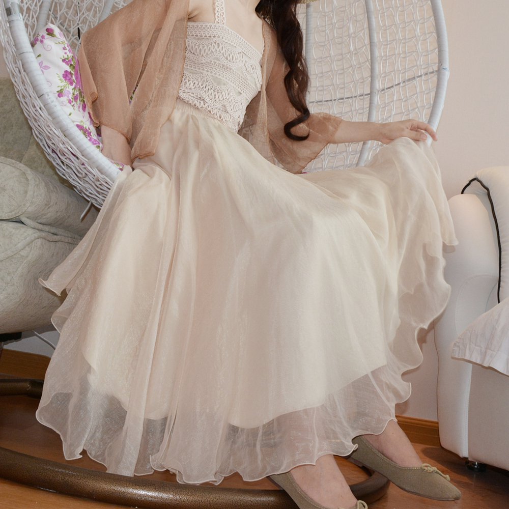 【送料無料】シャンパン ホワイト 白 XL L M S XS 体型カバー 旅行 お泊まり お出かけ 無地 エレガント シンプル きれいめ 透け感