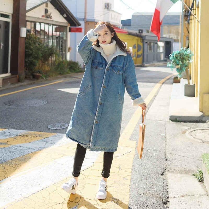 新品登場 レディース デニムジャケット ラムウール アウター トップス カジュアル オシャレ 人気 個性 韓国ファッション