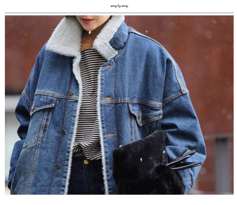 新品登場 レディース デニムジャケット ラムウール アウター トップス カジュアル オシャレ 人気 個性 韓国ファッション