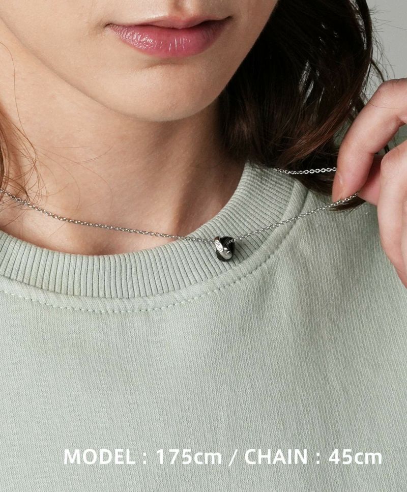 LH-1 スタッド ダブルリング ネックレス ブラック サージカルステンレス316L タングステン (金属アレルギー対応) 03NE007BBK ステンレ LH-1 スタッド ダブルリング ネックレス ブラック サージカルステンレス316L タングステン (金属アレルギー対応) 03NE007BBK ステンレ