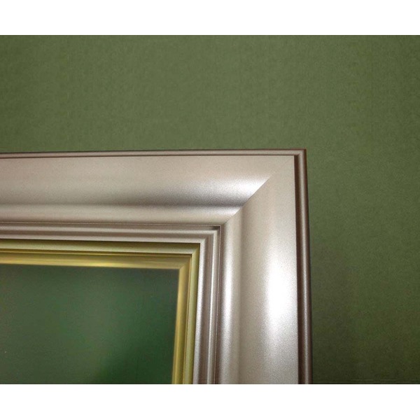 超軽量 油絵額 P6号 (410×273mm) シャンパンシルバー すごく軽い油絵額 キャンバス額 油額 油絵 日本画 額 額縁 フレーム