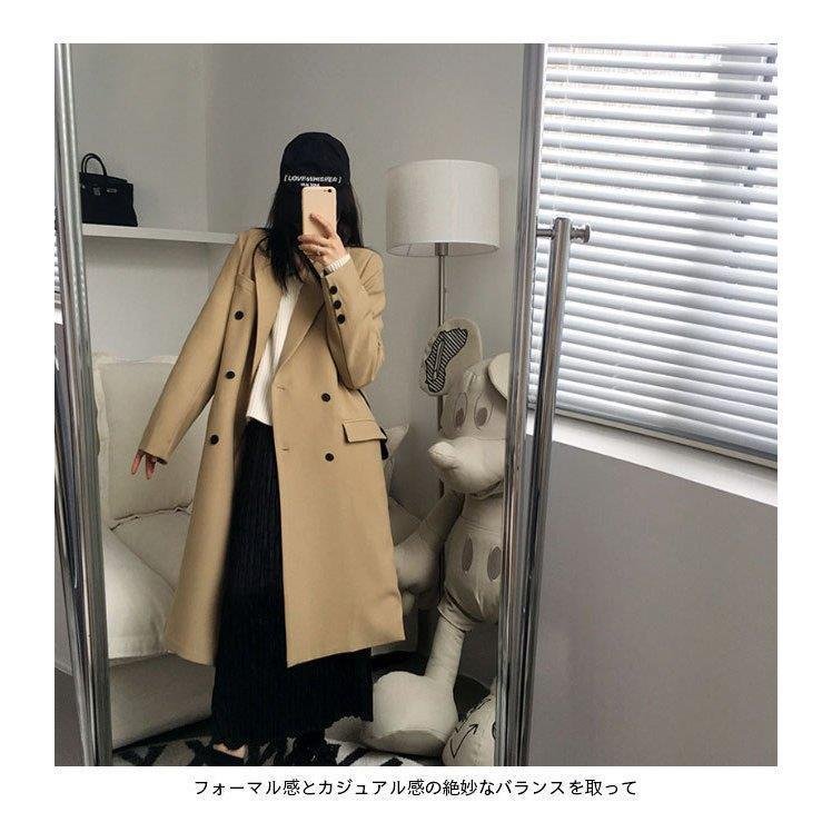 ロングコート レディース スーツコート 春秋 コート 千鳥柄 テーラード ロング アウター オフィス