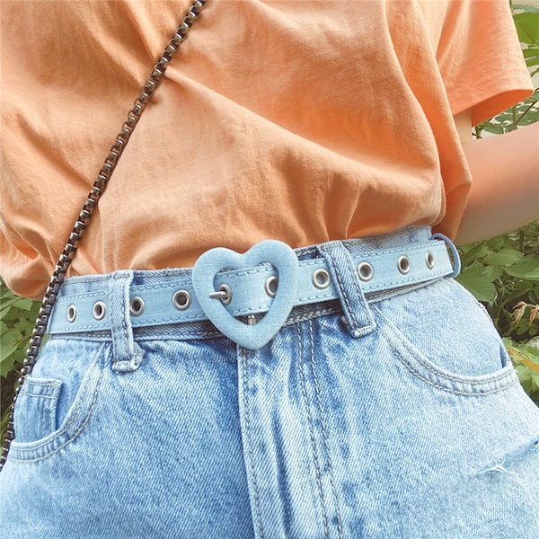 Qoo10] デニム細ベルト 調節可能 レディース P