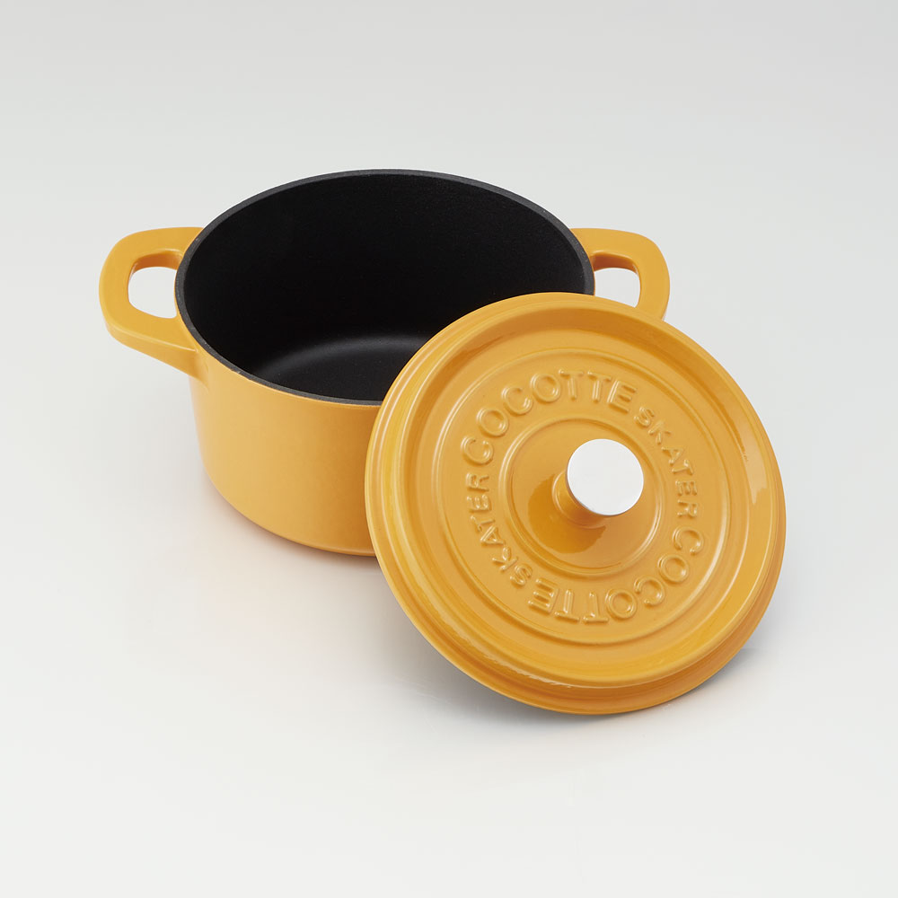 スケーター ＩＨ対応ココット鍋 パンプキンイエロー INCT20N 4973307623455