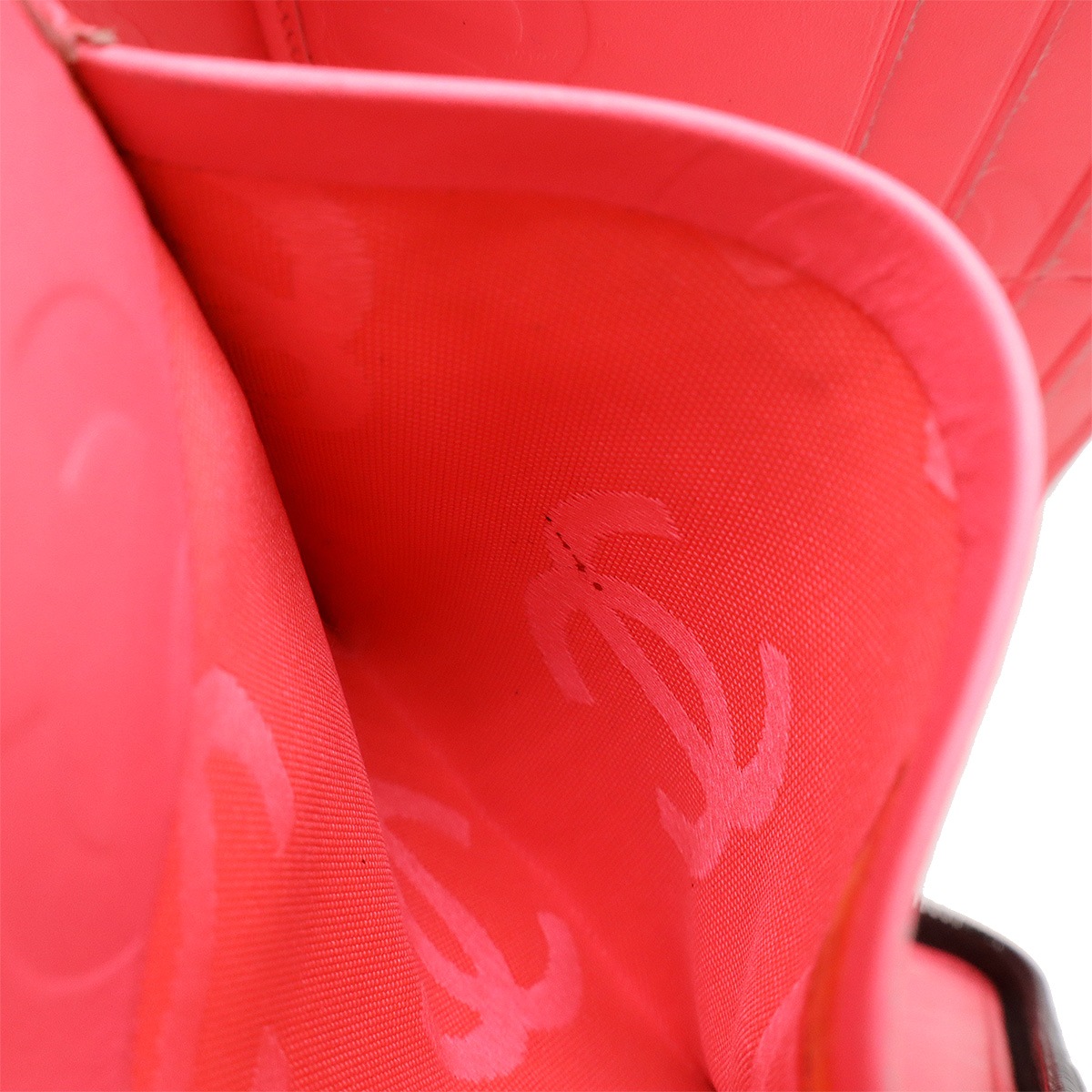 カンボンライン ココマーク ラウンドファスナー 長財布 オーガナイザー レザー ブラック 黒 ホワイト 白 ピンク A4866