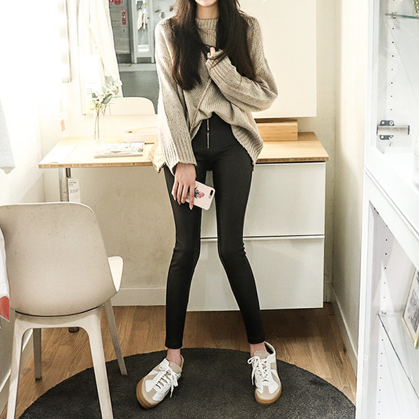 ファスナー レザー スキニー ジーンズ パンツ レディース スパン バンディング ファスナー レザー スキニー ジーンズ パンツ レディース スパン バンディング