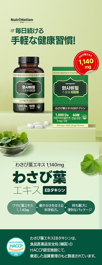 Qoo10] Nutrimotion 【ダイエットサプリ】 わさび葉 パイナッ