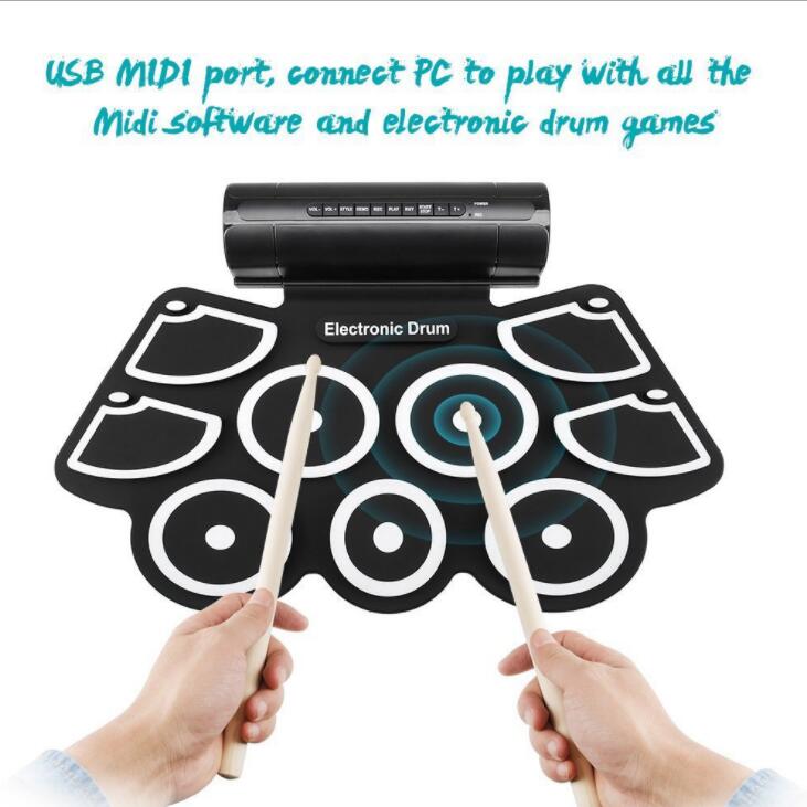 電子ドラム ポータブル USB充電 電子ドラム練習 楽器 初心者 成人学生子供 老人フットペダル 電子ドラム ポータブル USB充電 電子ドラム練習 楽器 初心者 成人学生子供 老人フットペダル
