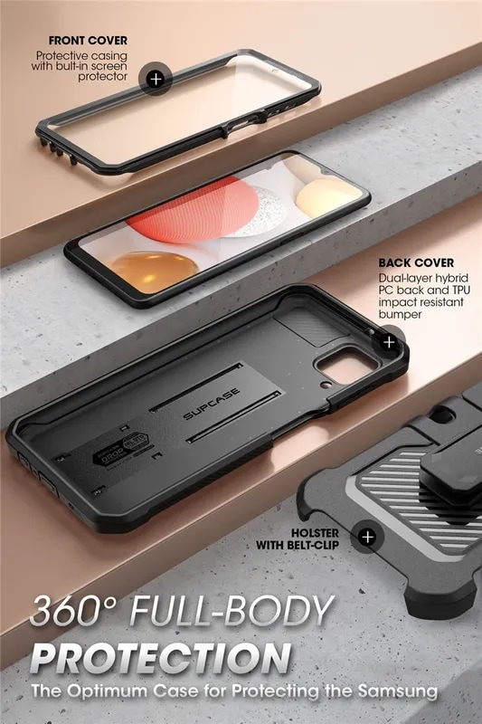 SUPCASE For Samsung Galaxy A12 Case (2020 Release) UB Pro Full-Body Rugged Holster Case Cover with B SUPCASE For Samsung Galaxy A12 Case (2020 Release) UB Pro Full-Body Rugged Holster Case Cover with B