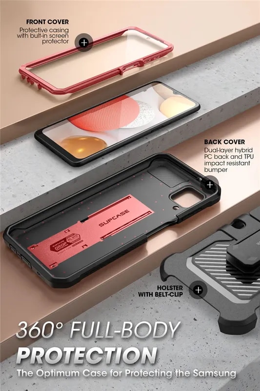 SUPCASE For Samsung Galaxy A12 Case (2020 Release) UB Pro Full-Body Rugged Holster Case Cover with B SUPCASE For Samsung Galaxy A12 Case (2020 Release) UB Pro Full-Body Rugged Holster Case Cover with B