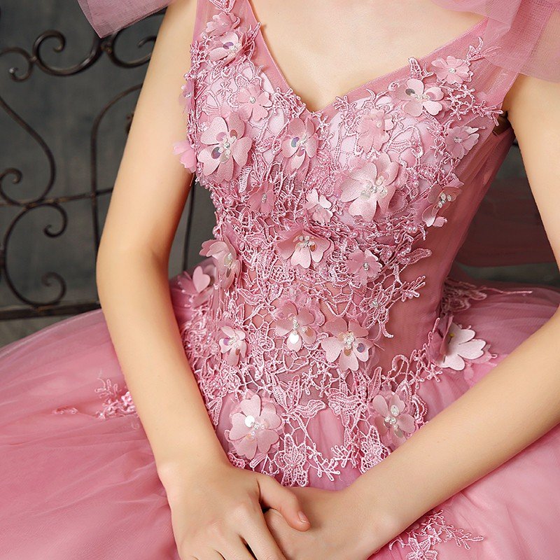 パーティードレス ウェディングドレス 奏会用ロングドレス 人気カラードレス 二次会 披露宴 花嫁 結婚式 舞台 ピンク