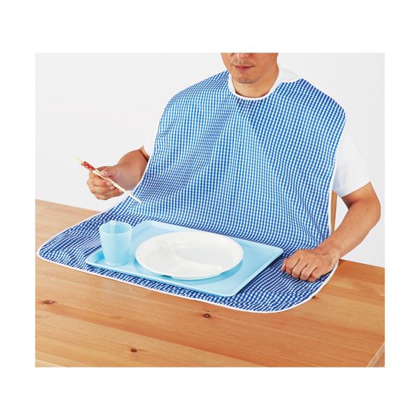 カネモ商事 LOr食事用エプロンピンクチェック 1セット（5枚）