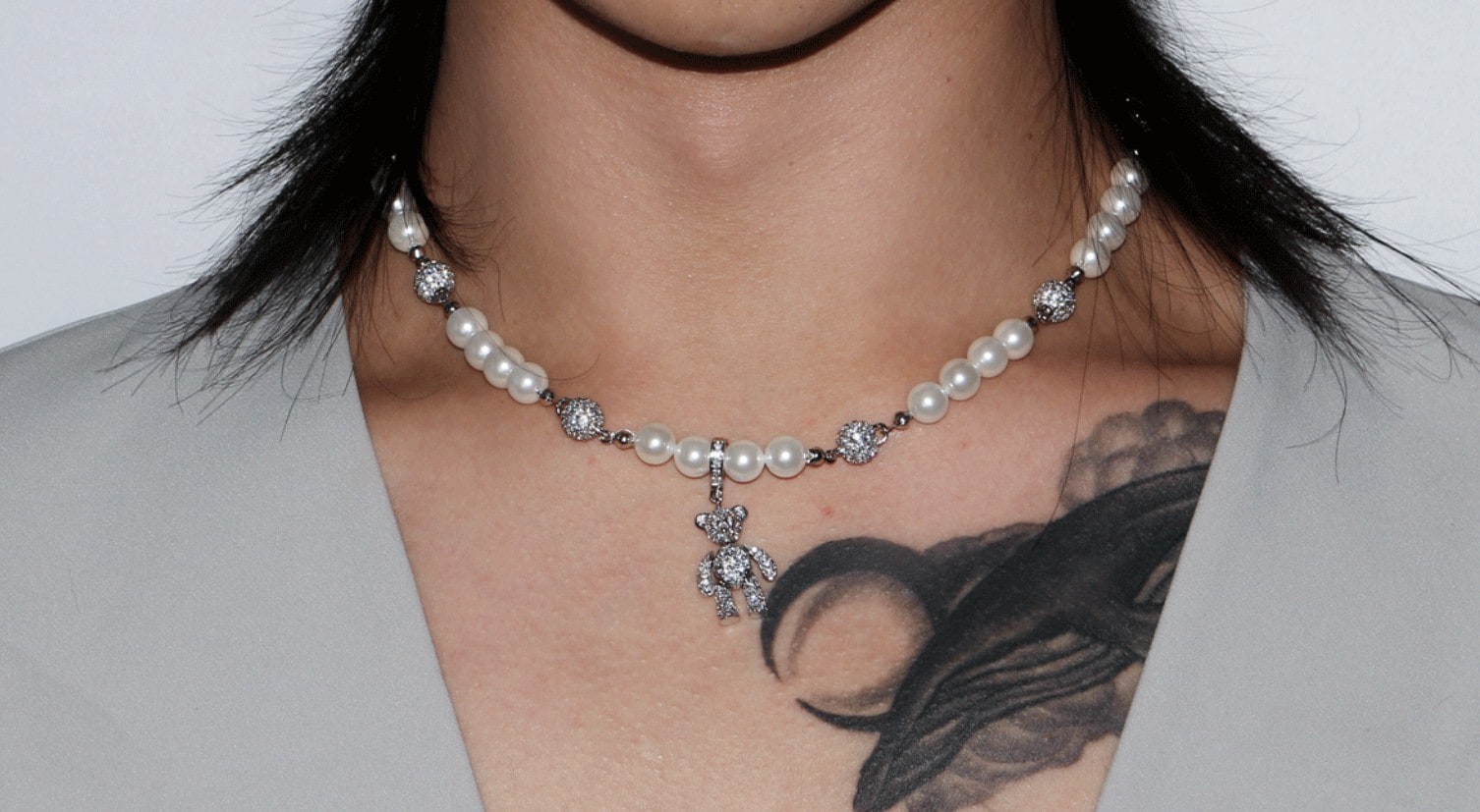 【BLACKPURPLE】 Yeriel Pearl Ball Cubic Necklace ネックレス [BTS SUGA着用] BTS シュガ ネックレス BTS SUGA ネックレス