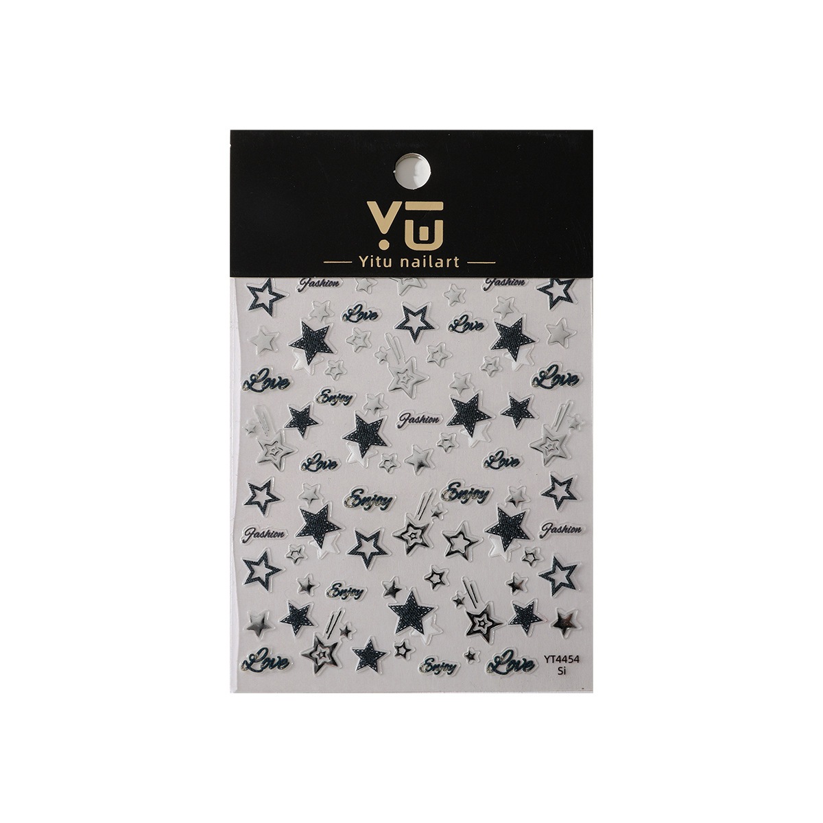 【1点ご購入 で10点プレゼントいたします】シルバー星ネイルシールブルーグレー精緻透かし彫りテープバックジェルネイルアートシール