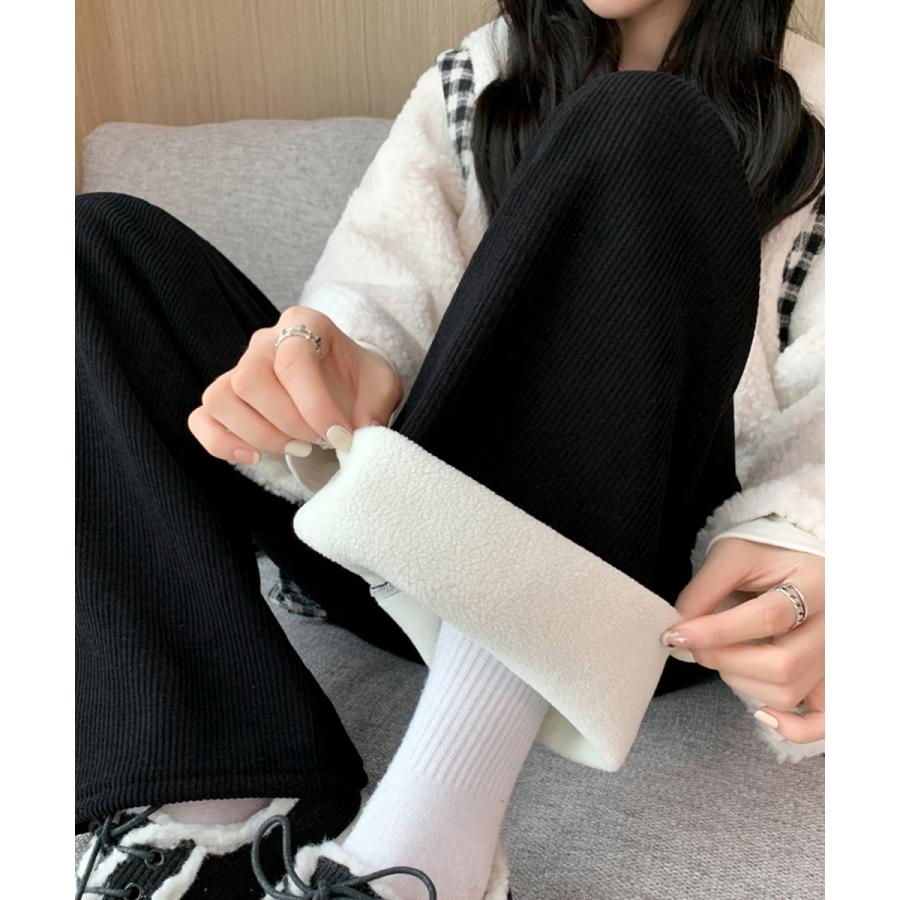 【急速出荷!】人気沸騰 大人気レディースパンツ 裏起毛 コーデュロイパンツ ハイウエスト