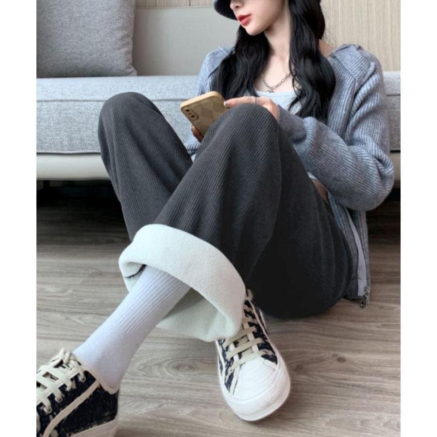 【急速出荷!】人気沸騰 大人気レディースパンツ 裏起毛 コーデュロイパンツ ハイウエスト