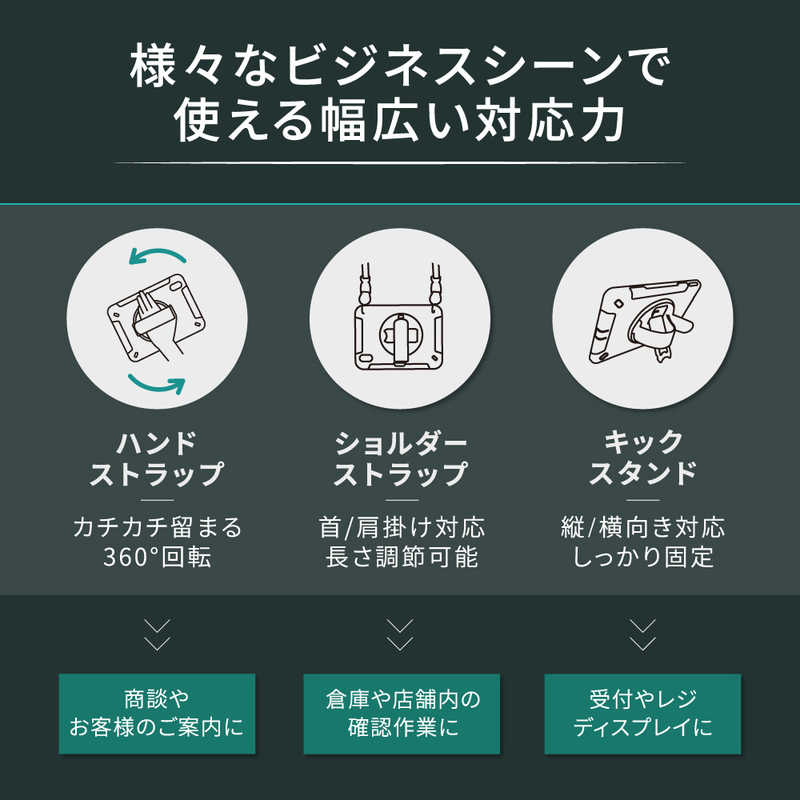 OWLTECH　ショルダーiPadケース for 10.9インチiPad(第10世代) ブラック　OWL-CVIE10903-BK