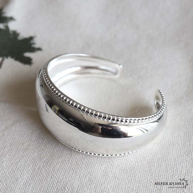 シルバー925 ワイドバングル [cb074]