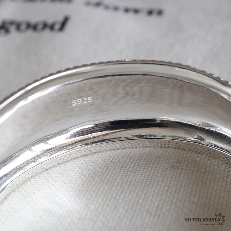シルバー925 ワイドバングル [cb074]