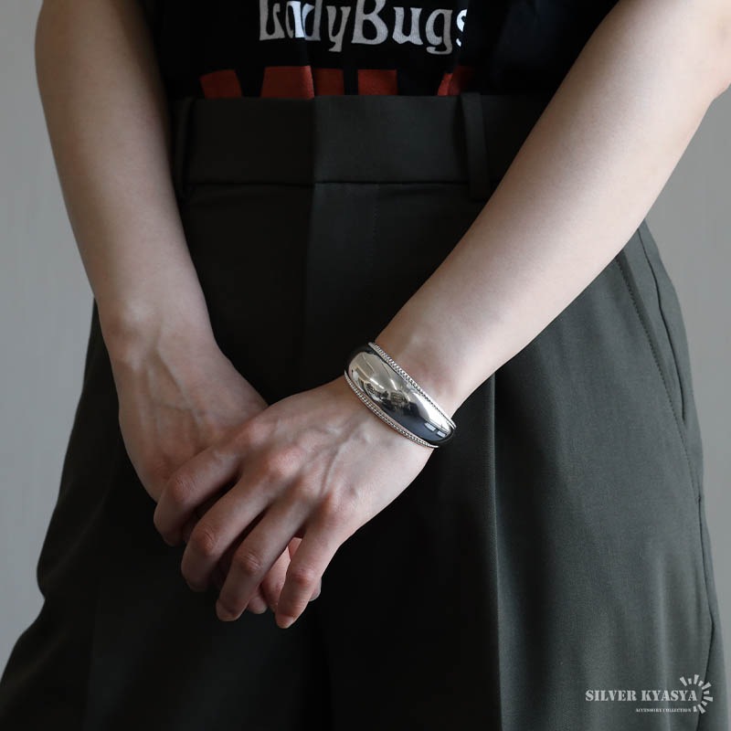 シルバー925 ワイドバングル [cb074]