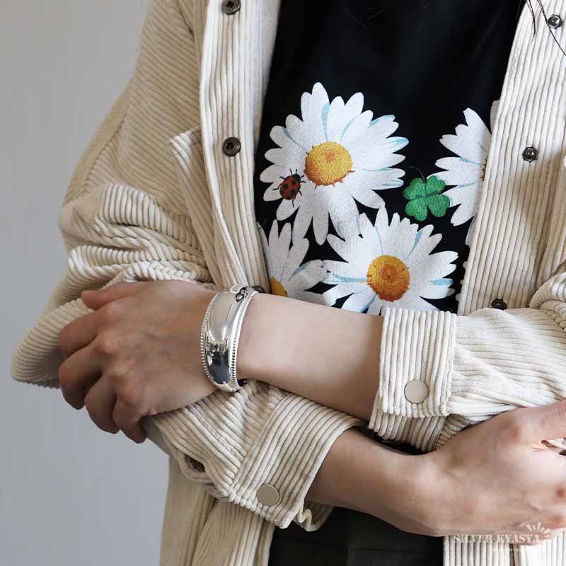 シルバー925 ワイドバングル [cb074]