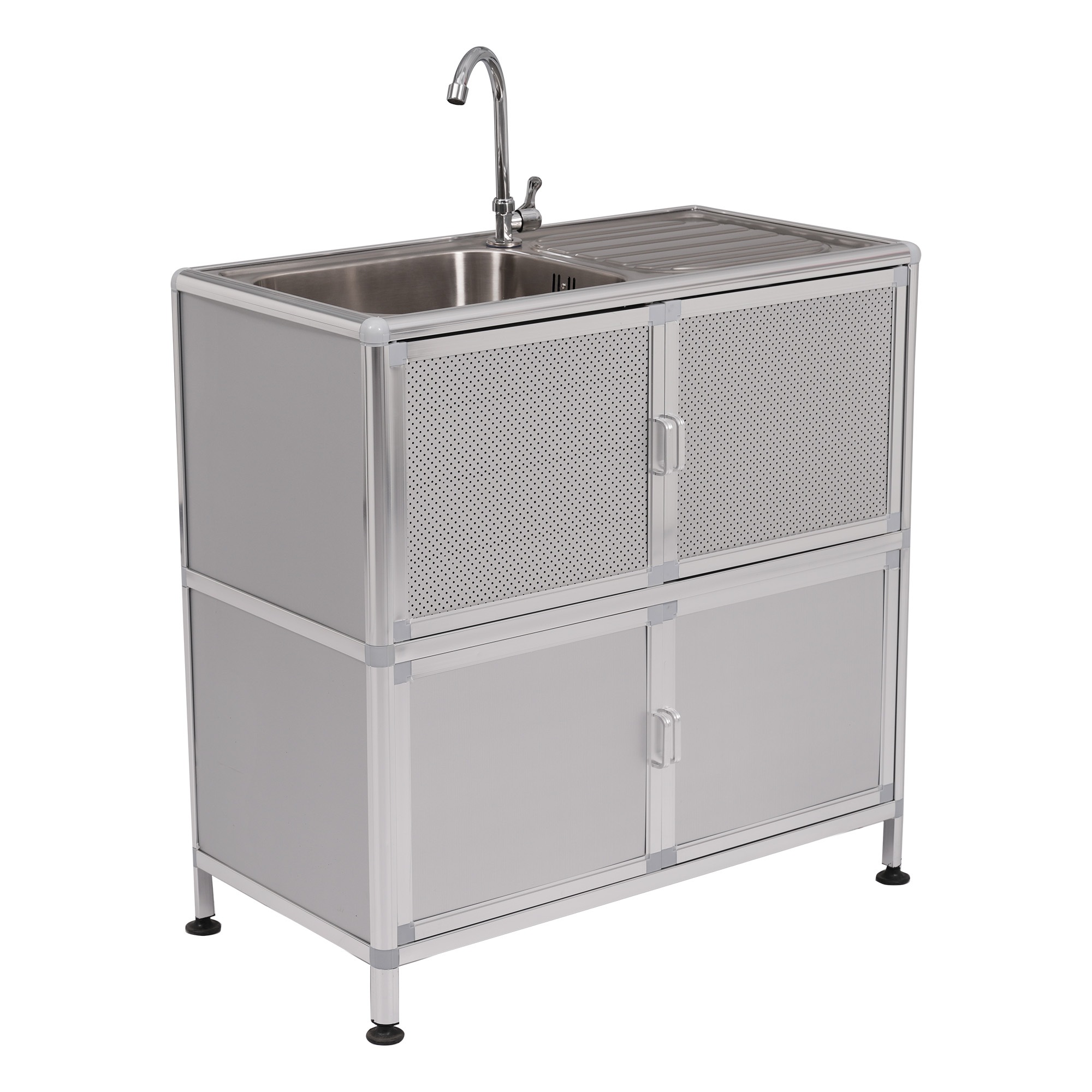1426【囲い付きで便利】屋外 流し台 ステンレス W83×D43.5×H109.5cm ガーデンシンク 作業台 キッチン 台所 屋外 簡易 シンク 組み立て簡単 収納棚付 庭 高さ調節 調理台 ガー 1426【囲い付きで便利】屋外 流し台 ステンレス W83×D43.5×H109.5cm ガーデンシンク 作業台 キッチン 台所 屋外 簡易 シンク 組み立て簡単 収納棚付 庭 高さ調節 調理台 ガー