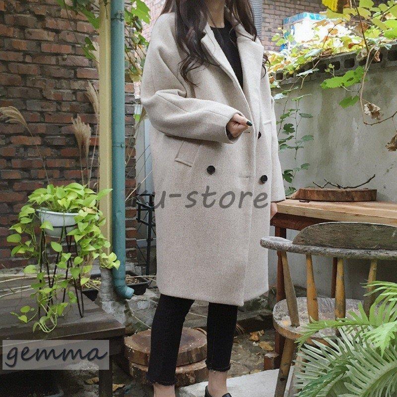 チェスターコート レディース コート ロング丈 ゆったり 秋コート アウター お洒落 大きいサイズ 厚手暖かい 体型カバー 秋冬アウター 新作