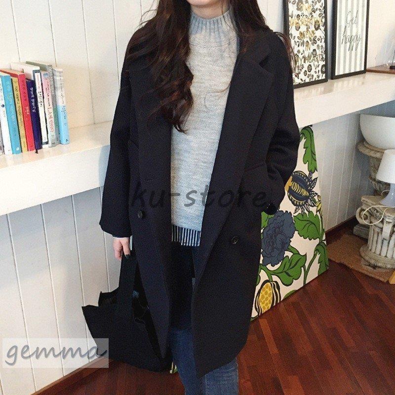 チェスターコート レディース コート ロング丈 ゆったり 秋コート アウター お洒落 大きいサイズ 厚手暖かい 体型カバー 秋冬アウター 新作
