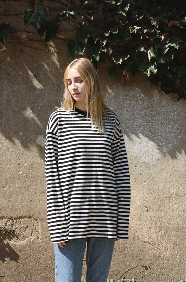 【CPGN STUDIO】Long Sleeve Heavy Overfit Stripe Dangara CPGN STUDIO】 Long Sleeve Heavy Overfit Stripe Dangara T