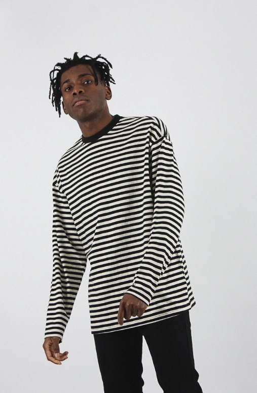 【CPGN STUDIO】Pinstripe Dangara Long Sleeve CPGN STUDIO】 Long Sleeve Heavy Overfit Stripe Dangara