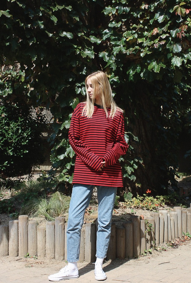 CPGN STUDIO】 Long Sleeve Heavy Overfit Stripe Dangara