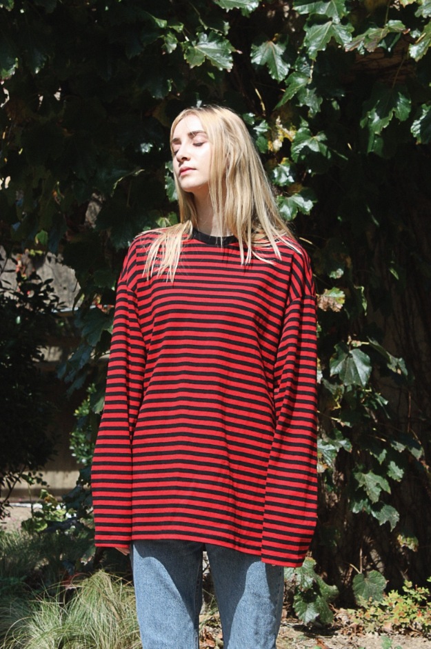 【CPGN STUDIO】Pinstripe Dangara Long Sleeve CPGN STUDIO】 Long Sleeve Heavy Overfit Stripe Dangara