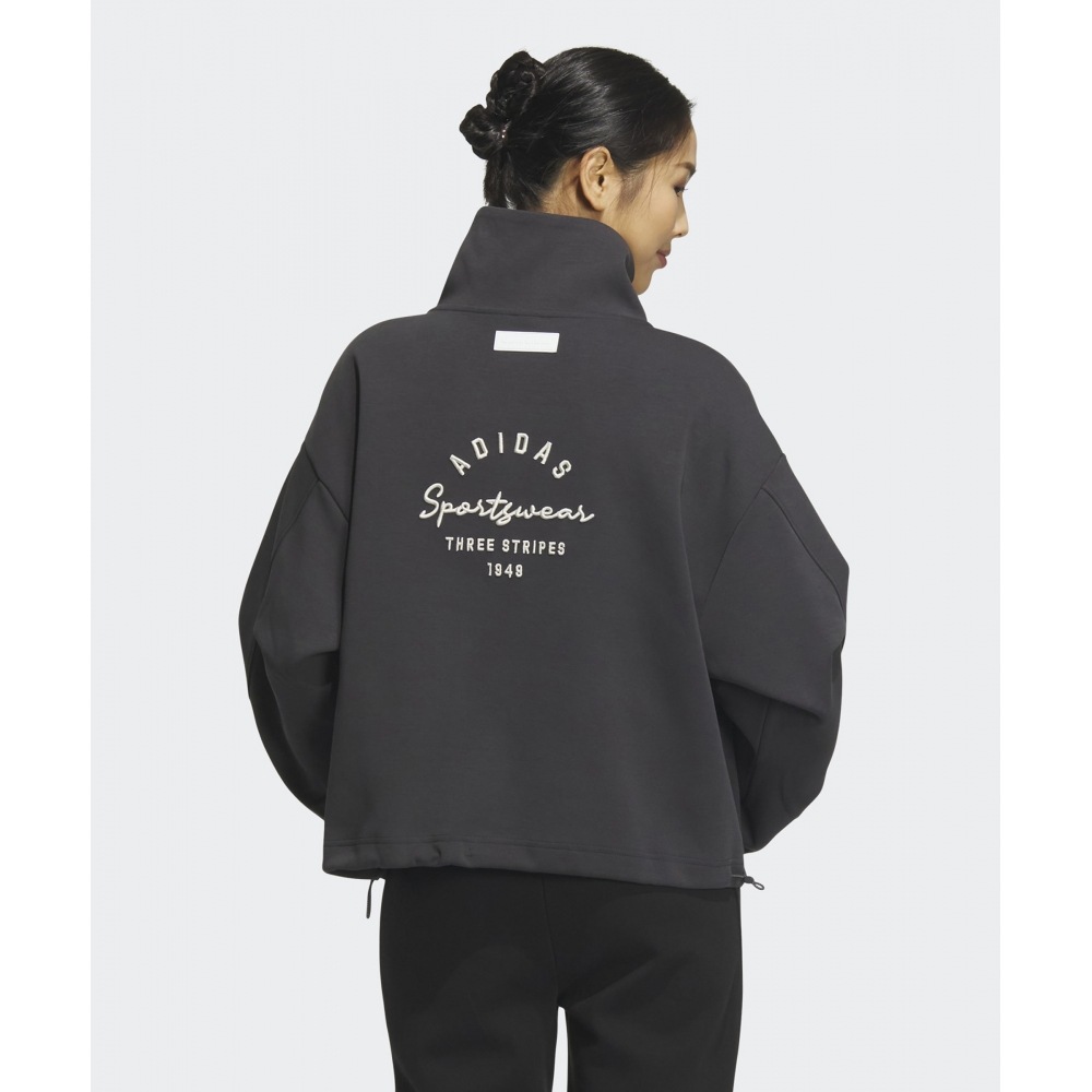 ADIDAS VERハーフハウススウェットシャツ - ブラック/IS7413