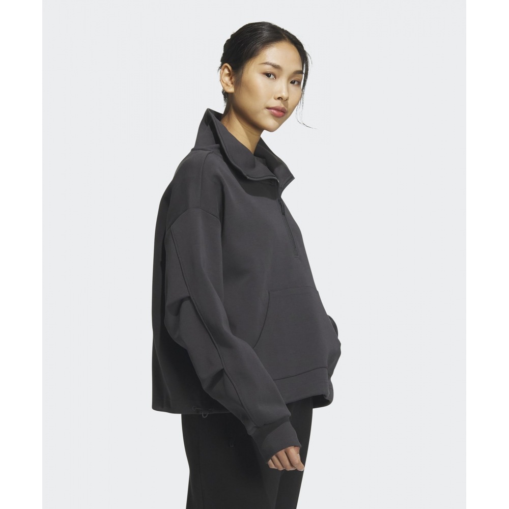 ADIDAS VERハーフハウススウェットシャツ - ブラック/IS7413